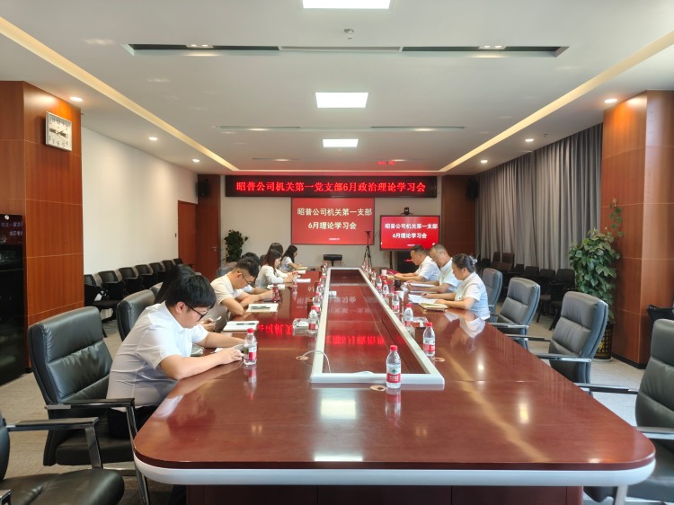 昭普公司机关第一党支部组织召开六月政治理论学习会